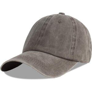 Unisex Dark Army Green Baseball Cap Cotton Fits Washed Denim Adjustable Hat